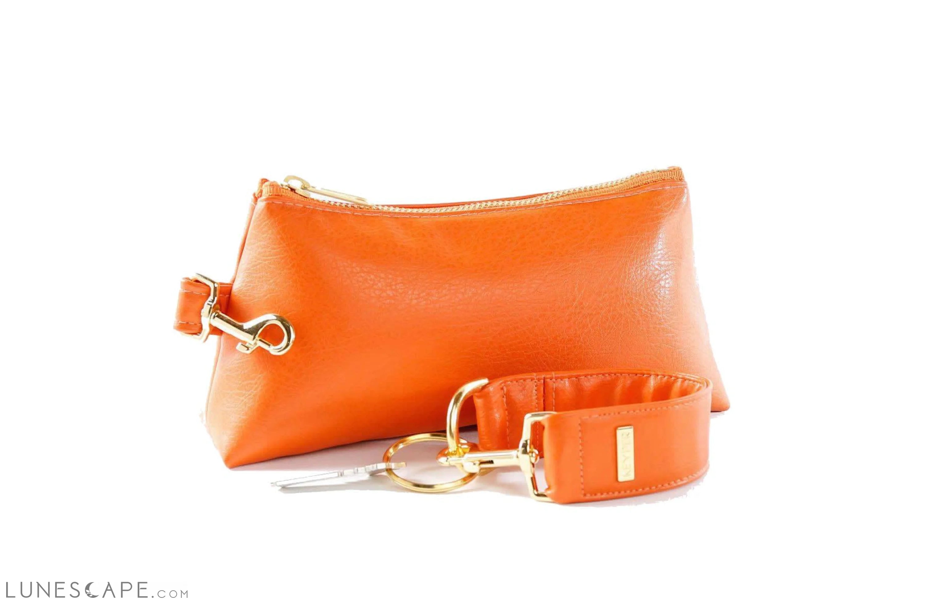 Persimmon Vegan Leather 2-Piece WRISTLET SET Best Handbag Sale Of The Season