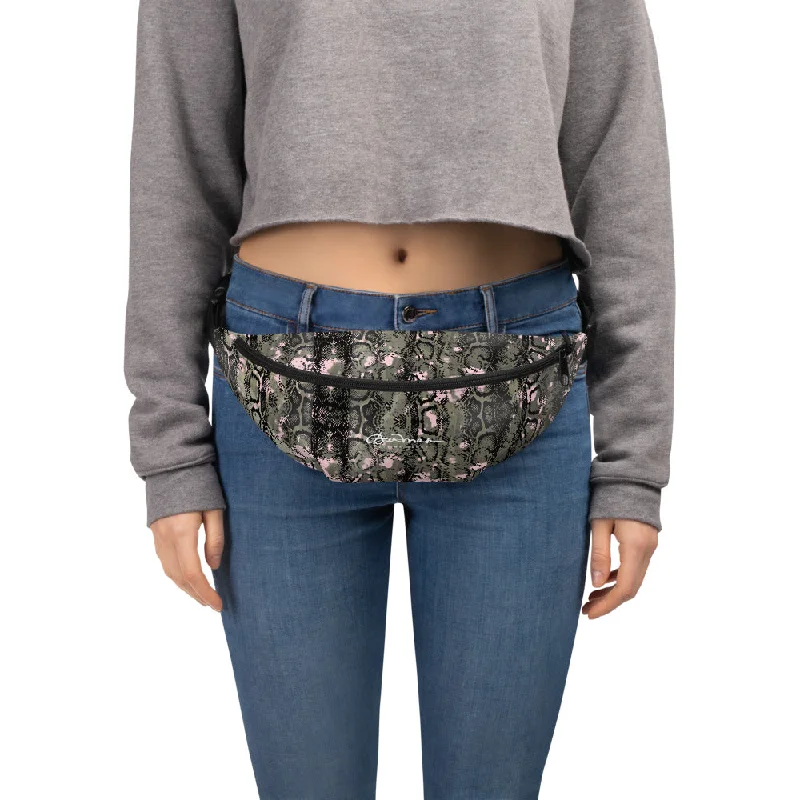 Pink Snake Skin Fanny Pack Stylish And Functional Bags Now At Reduced Rates