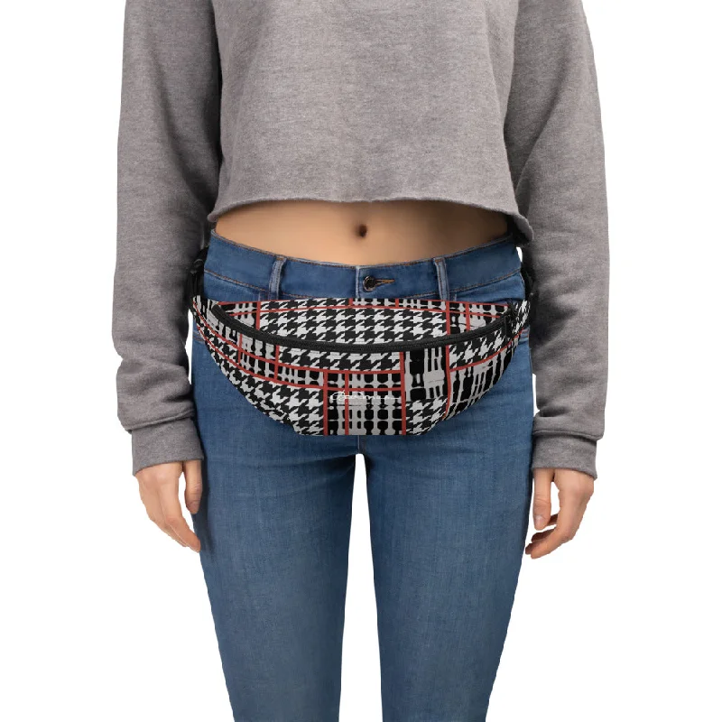 Plaid Houndstooth Fanny Pack Premium Bags At Special Prices