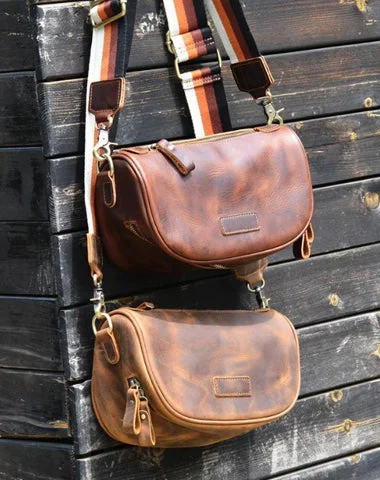 Brown LEATHER MEN'S Small Side bag Brown Saddle Bag MESSENGER BAG Brown Courier Bag FOR MEN The Perfect Bag Sale Is Here