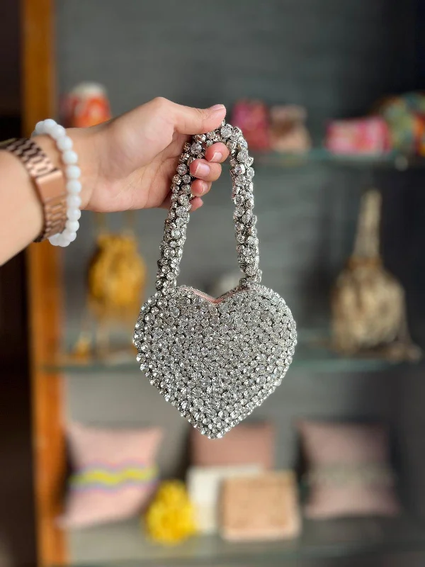 Rhinestone Mini Heart Bag Chic Handbags At Special Promotional Prices