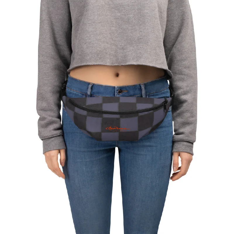 Slate Blue Checkerboard Fanny Pack Statement Bags, Shop Today