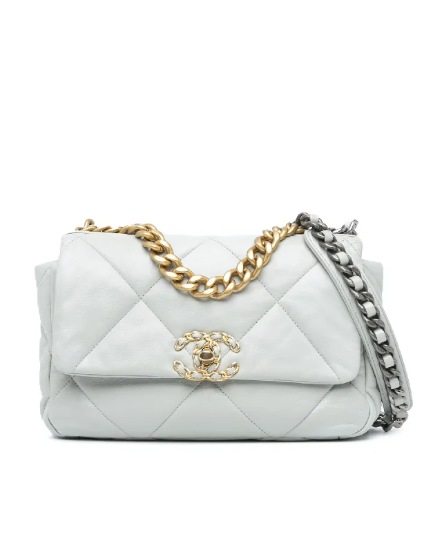 Quilted Leather Flap Bag with Gold-Tone Chain Handle Trendy Handbags At Limited-Time Discounts