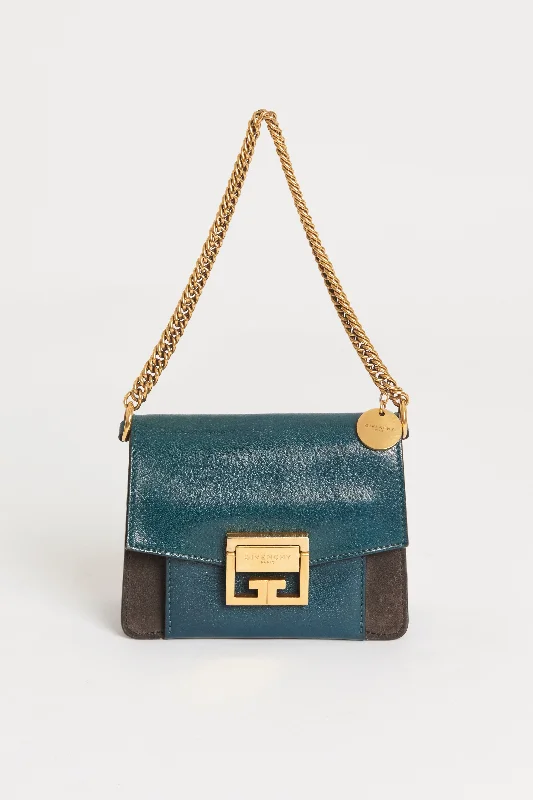 2018 Teal Leather Preowned GV3 Mini Bag Premium Bags, Special Prices