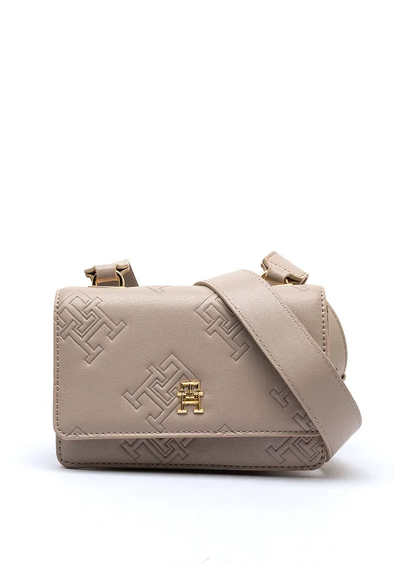 Tommy Hilfiger Monogram Crossbody Bag, Smooth Taupe Premium Quality Bags At Affordable Prices Tommy Hilfiger Monogram Crossbody Bag, Smooth Taupe Premium Quality Bags At Affordable Prices