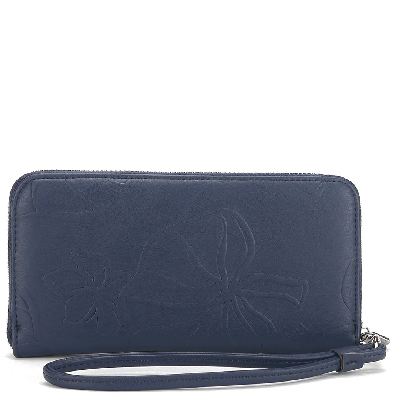 Wallet Kaylee Kalo Embossed Navy Fashionable Bags At Must-Have Prices