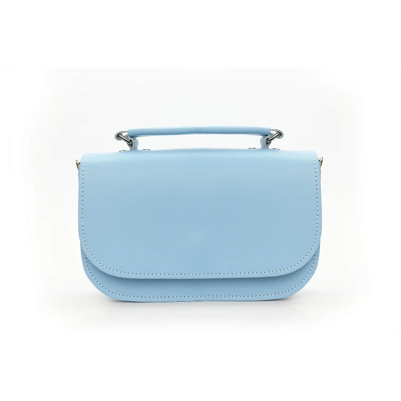 Aura Handmade Leather Bag - Baby Blue Best Handbag Sale Of The Season