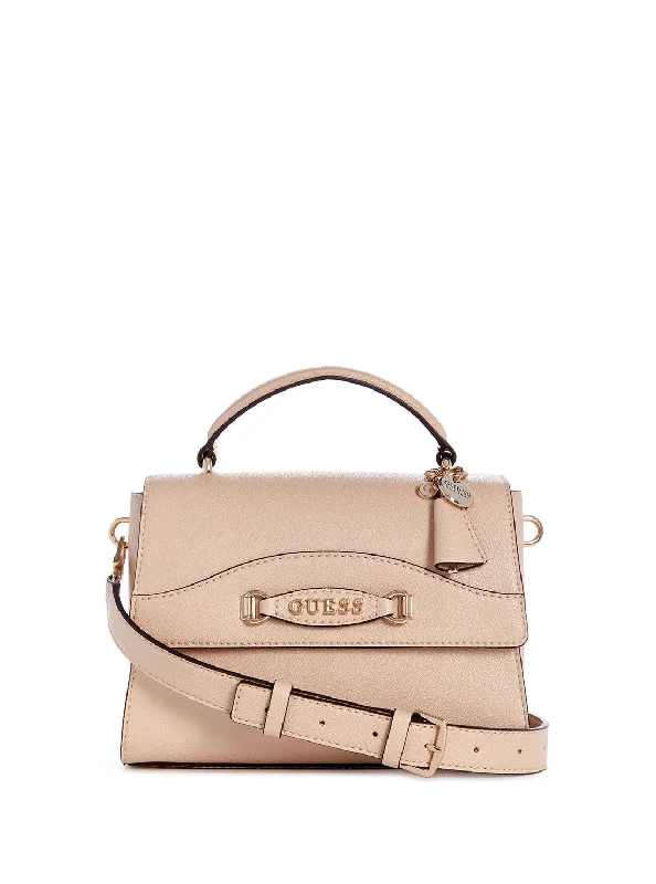 Beige Emera Satchel Bag Stylish Totes, Special Discounts