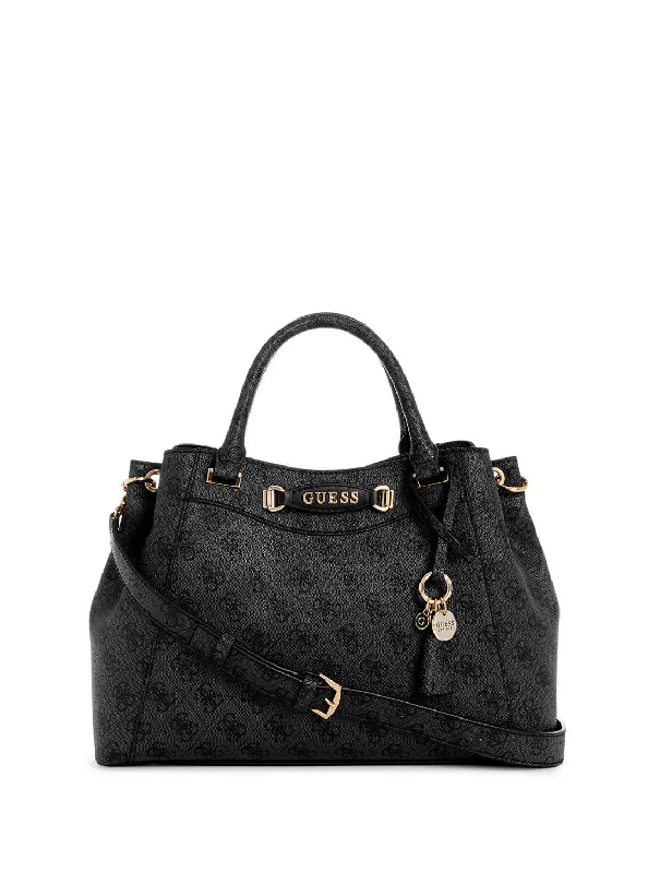 Black Logo Emera Girlfriend Satchel Bag Trendy Backpacks, Huge Markdowns