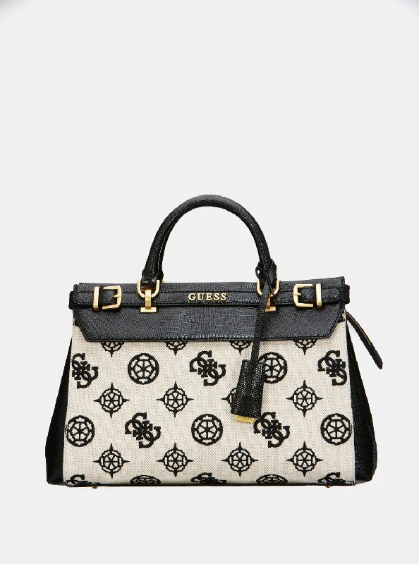 Black Logo Sestri Luxury Satchel Bag Designer Bags At Exclusive Clearance Prices
