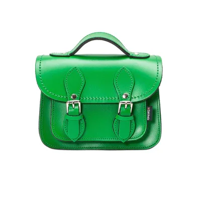 Handmade Leather Micro Satchel - Green High-End Bags, Low-End Prices