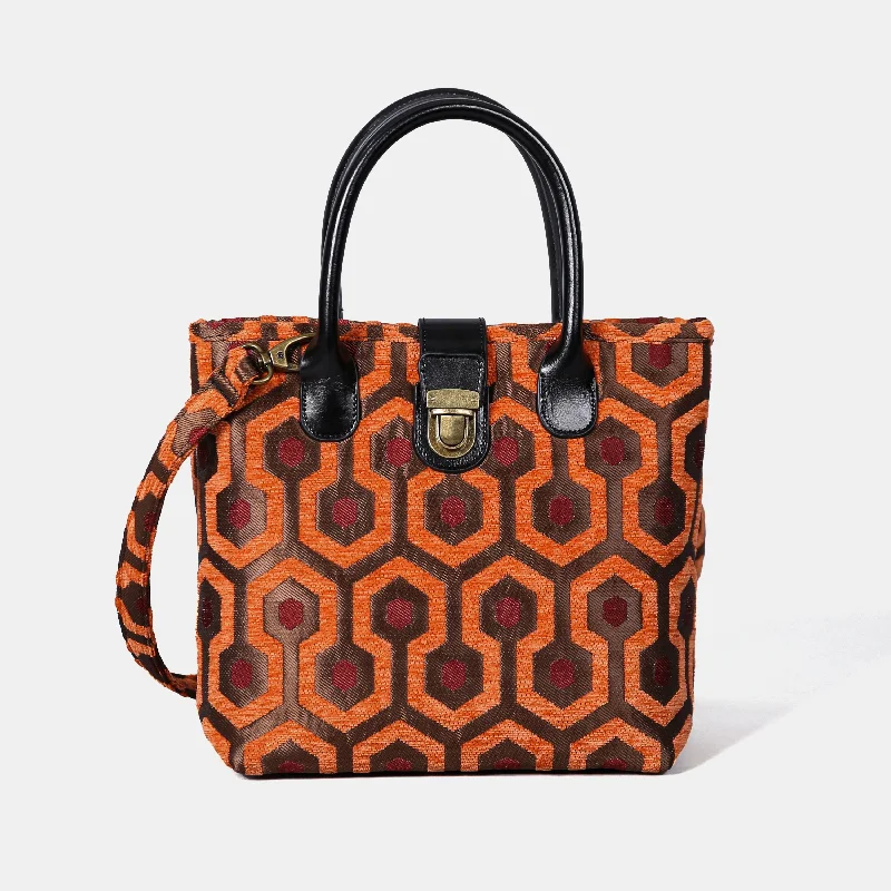 "The Shining" Overlook Hotel Tuck Lock Carpet Satchel Stylish Totes With Special Discounts