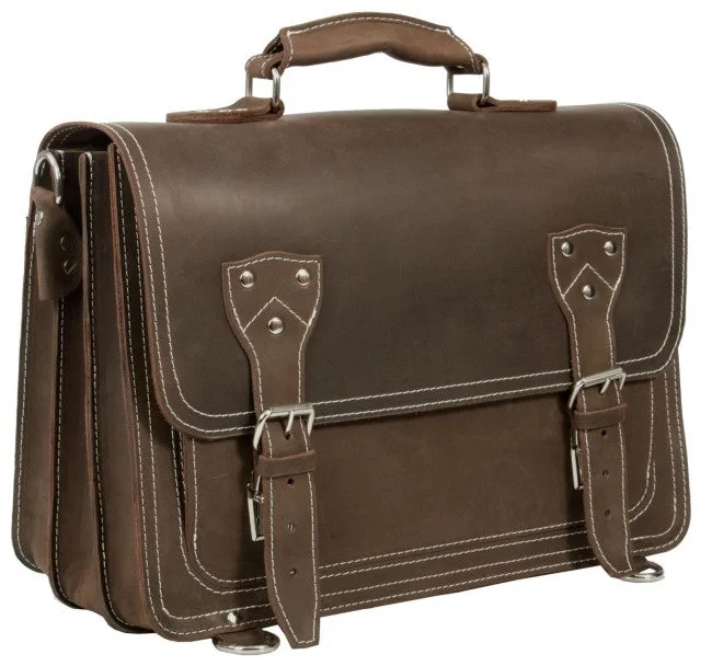 HIDEONLINE RUGGED MUD BROWN CRAZY HORSE LEATHER SATCHEL BAG / BRIEFCASE / BACKPACK Statement Bags, Shop Today