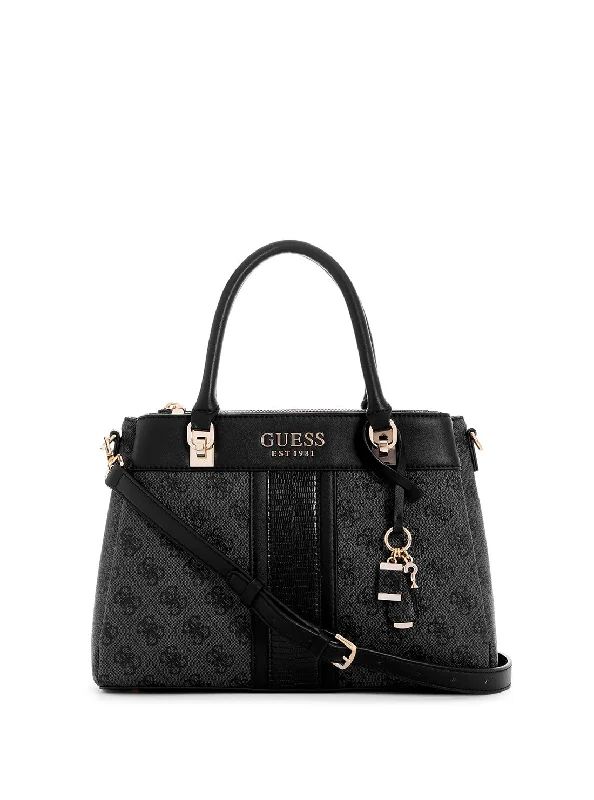 Black Logo Cristiana Satchel Bag Handbag Deals You'll Love