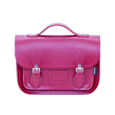 Leather Midi Satchel - Magenta Everyday Handbags At Wallet-Friendly Rates