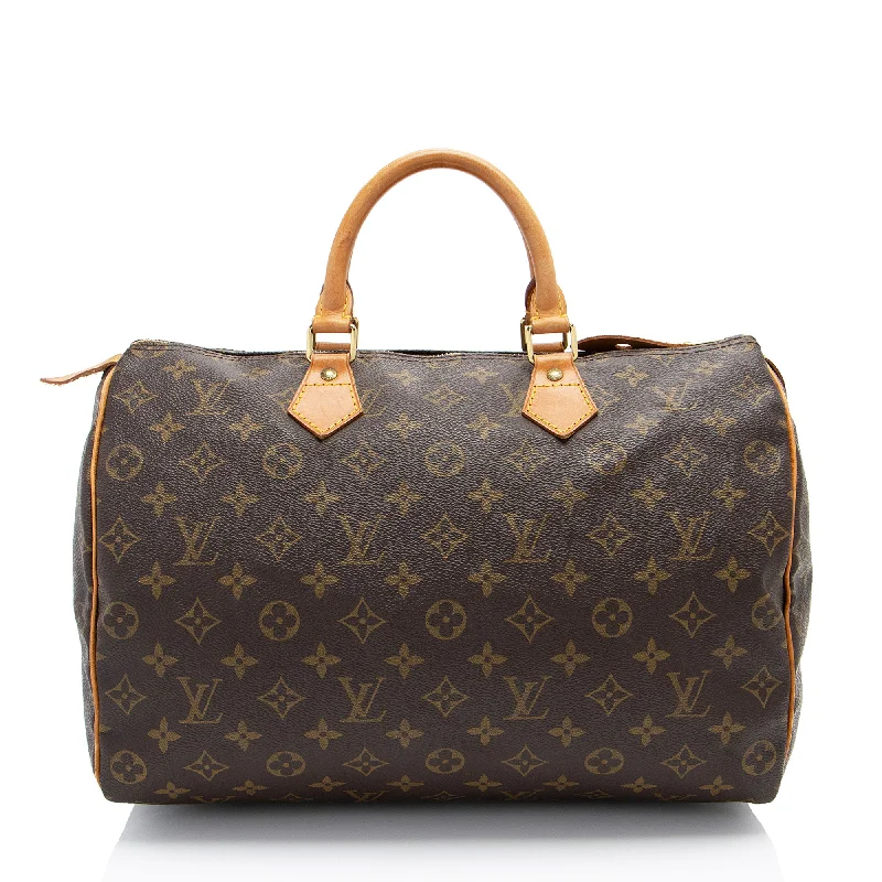 Louis Vuitton Vintage Monogram Canvas Speedy 35 Satchel (SHF-mBCKNH) Fashion-Forward Bags, Now On Sale