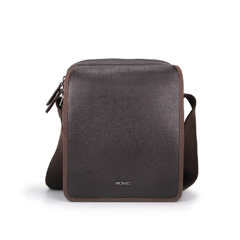 Picard Winter Men's Leather Shoulder Bag (Cafe) The Best Handbag Sale Of The Season