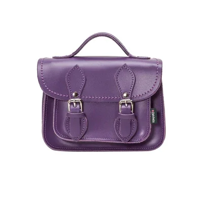Handmade Leather Micro Satchel - Purple Elegant Purses, Shop & Save