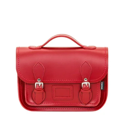 Leather Midi Satchel - Red Fashionable Bags At Must-Have Prices