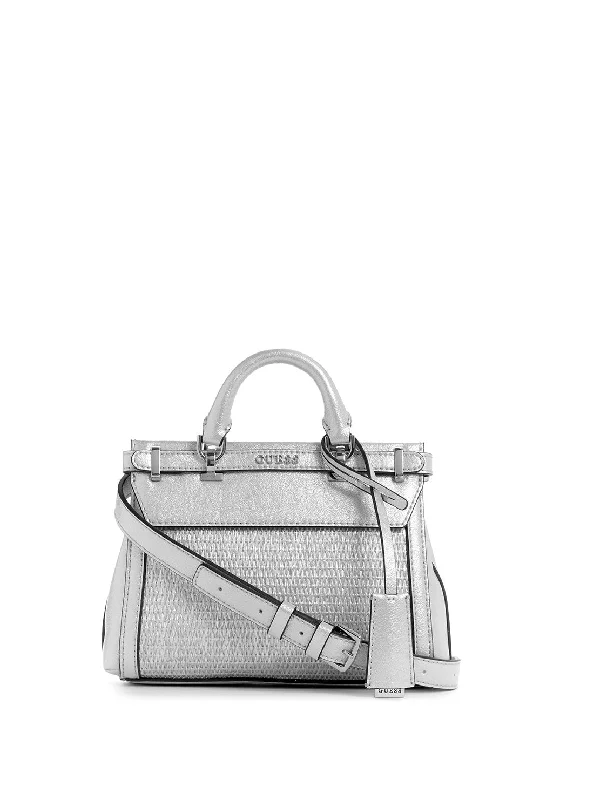 Silver Sestri Mini Satchel Bag Designer Bags At Low Prices