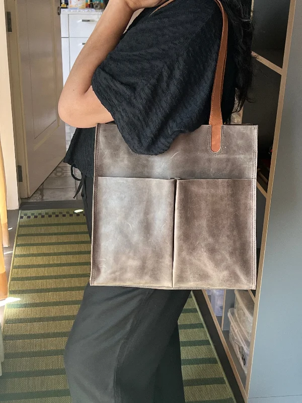Vintage Tote Leather Bag Luxury Handbags, Budget-Friendly