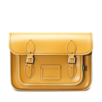 Handmade Leather Satchel - Yellow Ochre Grab Your Favorite Handbags At Discounted Prices