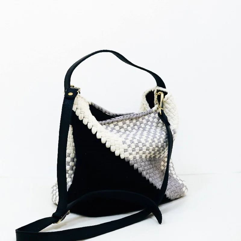 Exclusive Sale Buslo Mini Diagonal Weave Black & Gray Best Handbag Sale Of The Season Exclusive Sale Buslo Mini Diagonal Weave Black & Gray Best Handbag Sale Of The Season